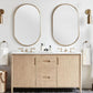 Design Element Vera Oval Vanity Mirror Metal Frame 24" W X 32" H MIR-2432-OV