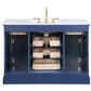 Design Element Milano 48" Single Sink Vanity - Blue ML-48-BLU