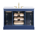 Design Element Milano 48" Single Sink Vanity - Blue ML-48-BLU