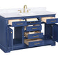 Design Element Milano 54" Single Sink Vanity - Blue ML-54-BLU