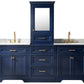 Design Element Milano 84" Double Sink Modular Vanity Set - Blue ML-84MC-BLU