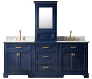 Design Element Milano 84" Double Sink Modular Vanity Set - Blue ML-84MC-BLU