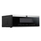 Right angled view of Forno Padula 30-Inch Over-the-Range Microwave with door closed, highlighting sleek stainless steel exterior and modern styling.