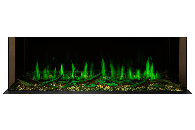 Modern Flames Orion Multi 73'' Electric Fireplace Wall Mount Studio Suite | Weathered Walnut