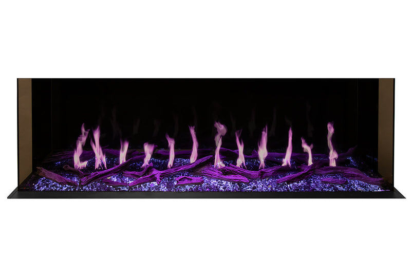 Modern Flames Orion Multi 88'' Electric Fireplace Wall Mount Studio Suite | Weathered Walnut