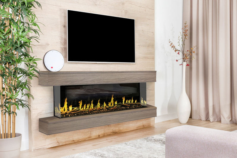 Modern Flames Orion Multi 64'' Electric Fireplace Wall Mount Studio Suite | Coastal Sand