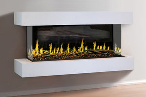 Modern Flames Orion Multi 73'' Electric Fireplace Wall Mount Studio Suite | White Ready to Paint
