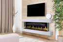 Modern Flames Orion Multi 64'' Electric Fireplace Wall Mount Studio Suite | White Ready to Paint