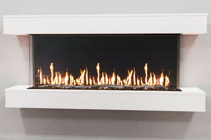 Modern Flames Orion Multi 64'' Electric Fireplace Wall Mount Studio Suite | White Ready to Paint