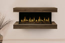Modern Flames Orion Multi 73'' Electric Fireplace Wall Mount Studio Suite | Weathered Walnut