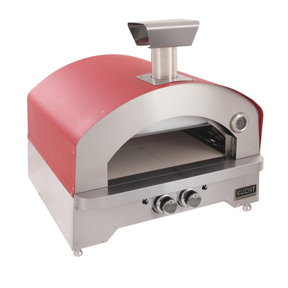 Kucht Napoli Countertop & Gas Powered Outdoor Oven in Red NAPOLI-R