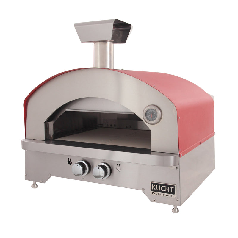 Kucht Napoli Countertop & Gas Powered Outdoor Oven in Red NAPOLI-R