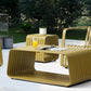 Whiteline Modern Living Ocean Indoor/Outdoor Coffee Table in Olive Green - CT1925