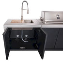 FORNO Rimini Outdoor Kitchen 30-Inch BBQ 62,000 BTU, 4.8 cu.ft. Beverage Center, Stainless Steel Sink, White Countertops FODKT2575WHT