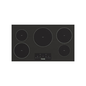 Thor Kitchen 36 Inch 5-Element Induction Cooktop in Black with Touch Controls
