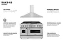 ZLINE 48" Kitchen Package with Stainless Steel Dual Fuel Range and Convertible Vent Range Hood (2KP-RARH48)