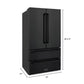 ZLINE 36 in. 22.5 cu. ft Built-in French Door Refrigerator with Ice Maker in Fingerprint Resistant Stainless Steel (RFM-36)