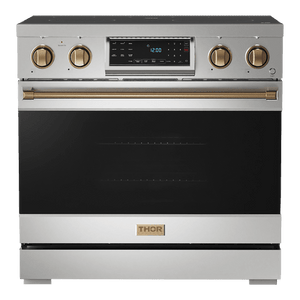 Gordon Ramsay by THOR Kitchen 36" 6.0 cu. ft. Professional Electric Range with Tilt Panel Touch Control, Self-Clean and Air Fry in Stainless Steel, RSE36