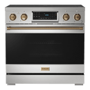 Gordon Ramsay by THOR Kitchen 36" 6.0 cu. ft. Professional Electric Range with Tilt Panel Touch Control, Self-Clean and Air Fry in Stainless Steel, RSE36