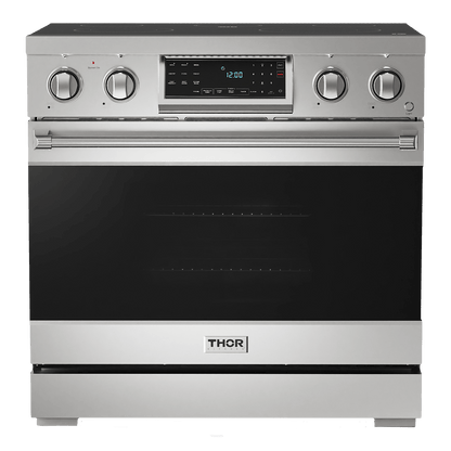 Gordon Ramsay by THOR Kitchen 36" 6.0 cu. ft. Professional Electric Range with Tilt Panel Touch Control, Self-Clean and Air Fry in Stainless Steel, RSE36