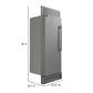 FORNO Maderno 28-Inch Built-In 13.6 Cu.Ft. Convertible Refrigerator in Stainless Steel, Left Swing with Decorative Grill FFFFD1722-32LSG