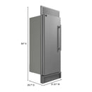 FORNO Maderno 28-Inch Built-In 13.6 Cu.Ft. Convertible Refrigerator in Stainless Steel, Left Swing with Decorative Grill FFFFD1722-32LSG