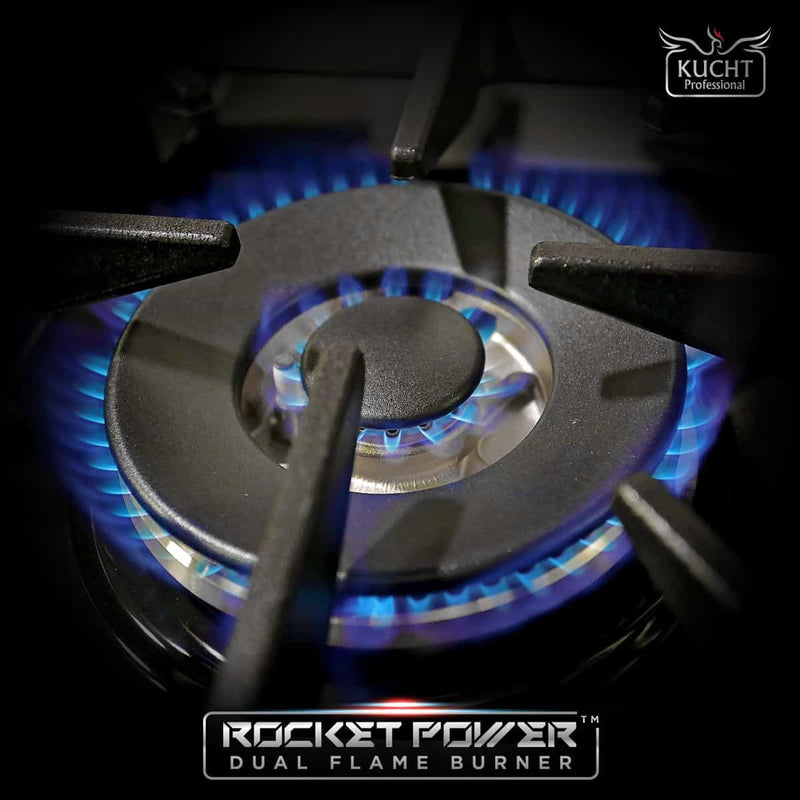 Kucht 48-Inch Pro-Style Dual Fuel Range in Stainless Steel with Blue Oven Door KDF482-B