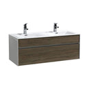KubeBath Fitto 48 in. Havana Oak Wall Mount Modern Bathroom Vanity - Double Sink, S1200DCO