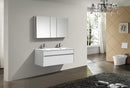 KubeBath Fitto 48 in. Wall Mount Modern Bathroom Vanity - Double Sink - High Gloss White, S1200DGW