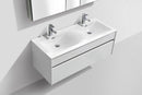 KubeBath Fitto 48 in. Wall Mount Modern Bathroom Vanity - Double Sink - High Gloss White, S1200DGW