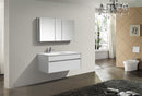 KubeBath Fitto 48 in. Gloss White  Wall Mount Modern Bathroom Vanity - Single Sink, S1200SGW