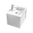 KubeBath Fitto 24 in. High Gloss White Wall Mount Modern Bathroom Vanity, S600GW