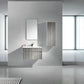 KubeBath Fitto 24 in. Ash Gray Wall Mount Modern Bathroom Vanity, S600HGASH