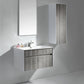 KubeBath Fitto 24 in. Ash Gray Wall Mount Modern Bathroom Vanity, S600HGASH