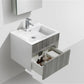 KubeBath Fitto 24 in. Ash Gray Wall Mount Modern Bathroom Vanity, S600HGASH