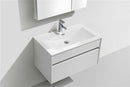 KubeBath Fitto 32 in. Wall Mount Modern Bathroom Vanity - High Gloss White, S800GW, S800GW