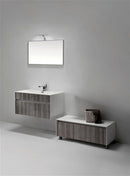 KubeBath Fitto 36 in. Ash Gray Wall Mount Modern Bathroom Vanity, S900HGASH
