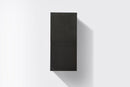 KubeBath Bliss 12" Wide by 24" High Linen Side Cabinet With Two Doors in Black Wood Finish, SLBS28-BK