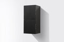 KubeBath Bliss 12" Wide by 24" High Linen Side Cabinet With Two Doors in Black Wood Finish, SLBS28-BK
