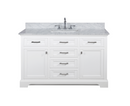 Design Element Milano 54" Single Sink Vanity - White ML-54-WT