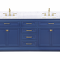 Design Element Milano 72" Double Sink Vanity - Blue ML-72-BLU