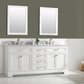Design Element Milano 72" Double Sink Vanity - White ML-72-WT