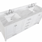 Design Element Milano 72" Double Sink Vanity - White ML-72-WT