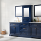 Design Element Milano 84" Double Sink Modular Vanity Set - Blue ML-84MC-BLU