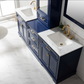 Design Element Milano 84" Double Sink Modular Vanity Set - Blue ML-84MC-BLU