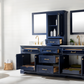 Design Element Milano 84" Double Sink Modular Vanity Set - Blue ML-84MC-BLU