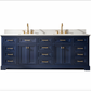 Design Element Milano 84" Double Sink Vanity - Blue ML-84-BLU