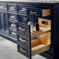 Design Element Milano 84" Double Sink Vanity - Blue ML-84-BLU