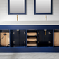 Design Element Milano 84" Double Sink Vanity - Blue ML-84-BLU