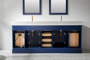 Design Element Milano 84" Double Sink Vanity - Blue ML-84-BLU